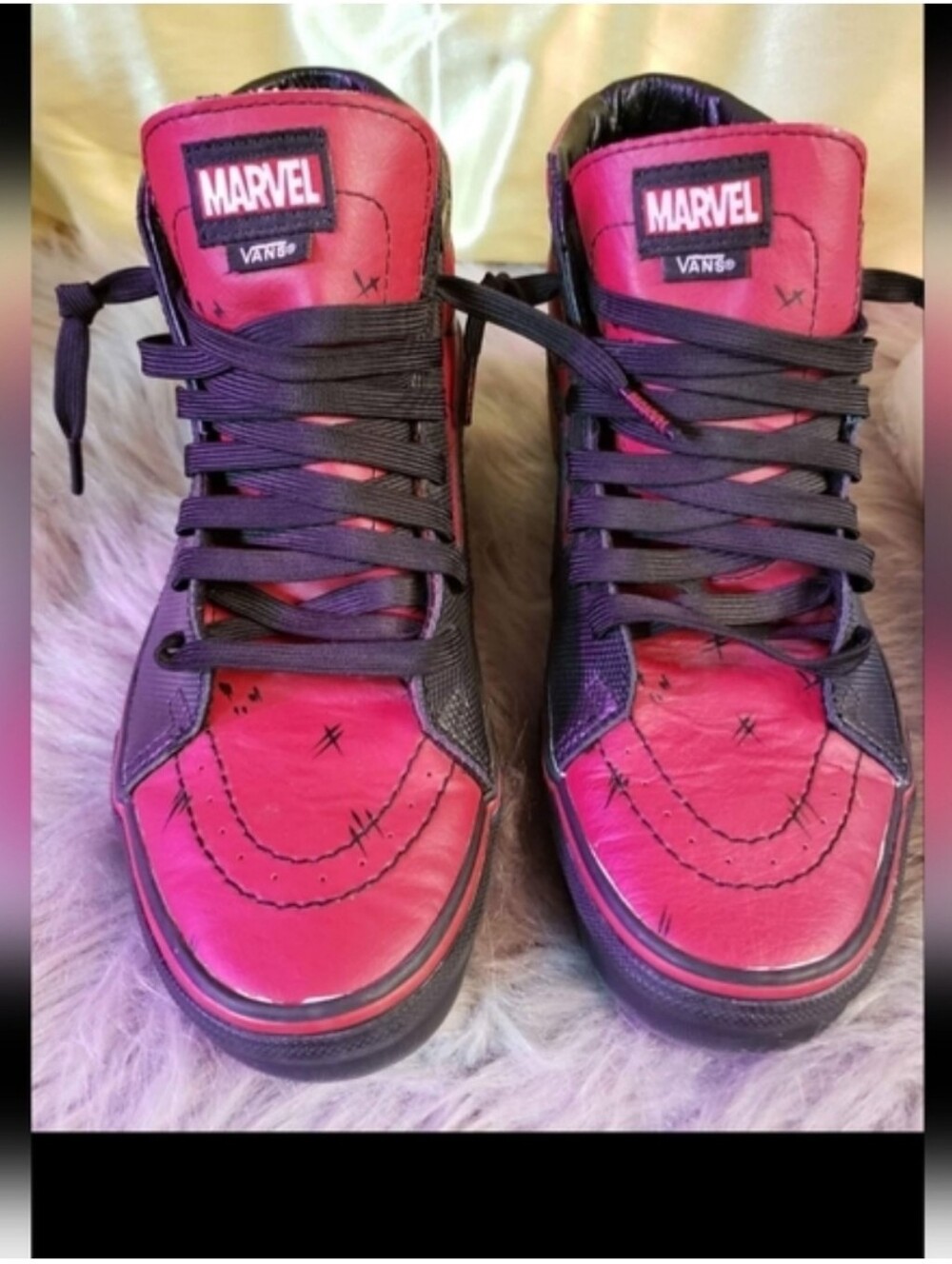 Vans Sk8 Hi Marvel Deadpool is a limited edition sneaker size 8 women 9.5